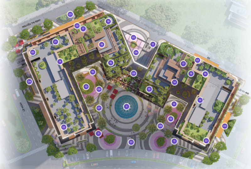 tiện ích nội khu nam mekong grand plaza