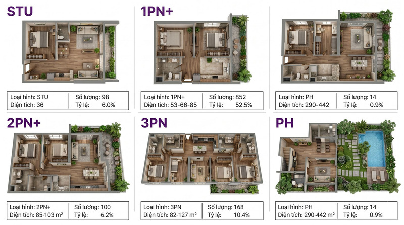 Khám Phá Các Loại Hình Căn Hộ Cao Cấp Nam Mekong Grand Plaza